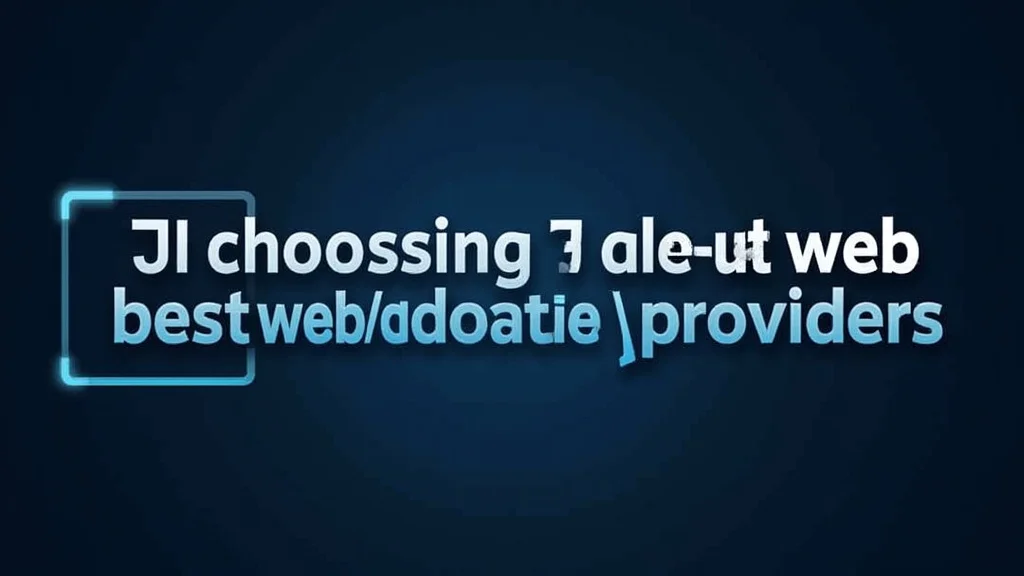 The image shows a graphic illustrating factors to consider when choosing the best web hosting providers.